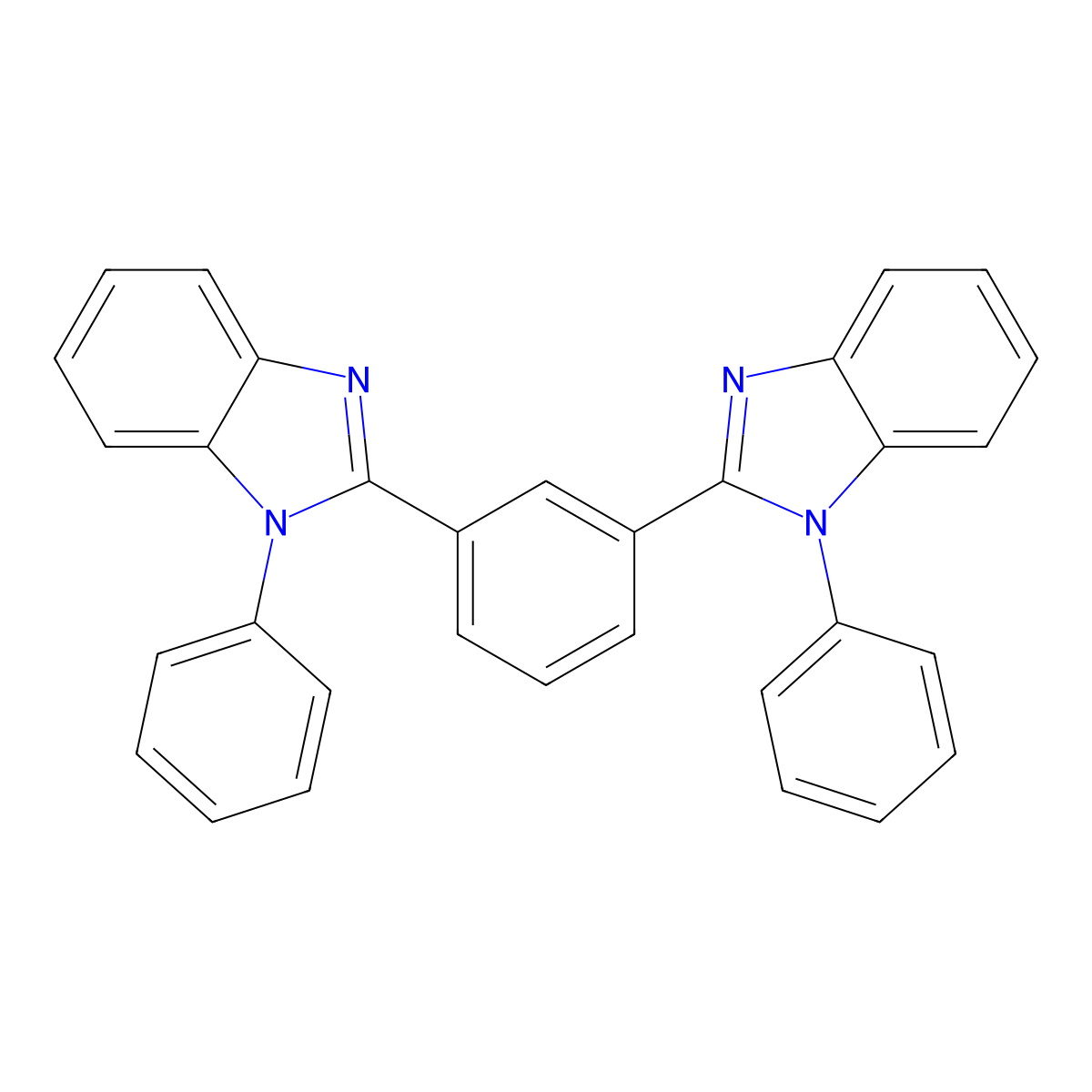 1,3-Bis(1-phenyl-1H-benzo[d]imidazol-2-yl)benzene molecular structure, CAS 39823-31-9