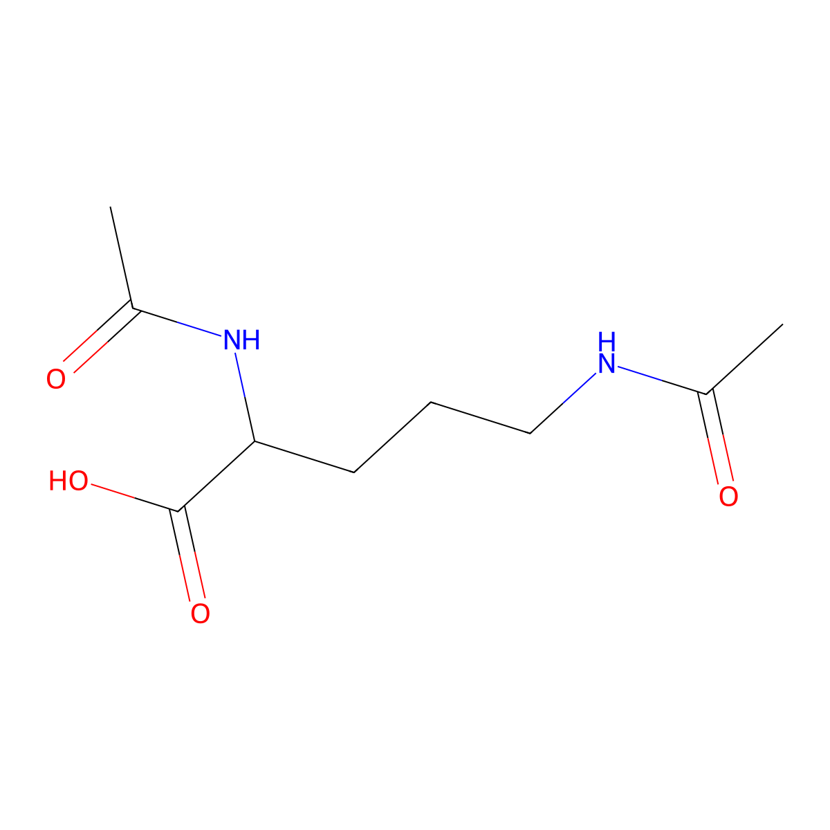 N2,N5-Diacetyl-L-ornithine molecular structure, CAS 39825-23-5