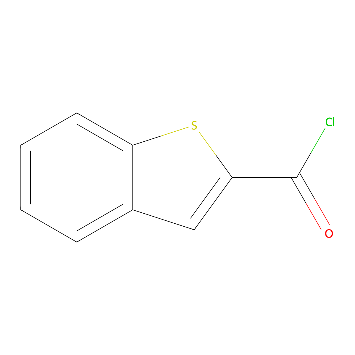 Benzo[b]thiophene-2-carbonyl Chloride molecular structure, CAS 39827-11-7