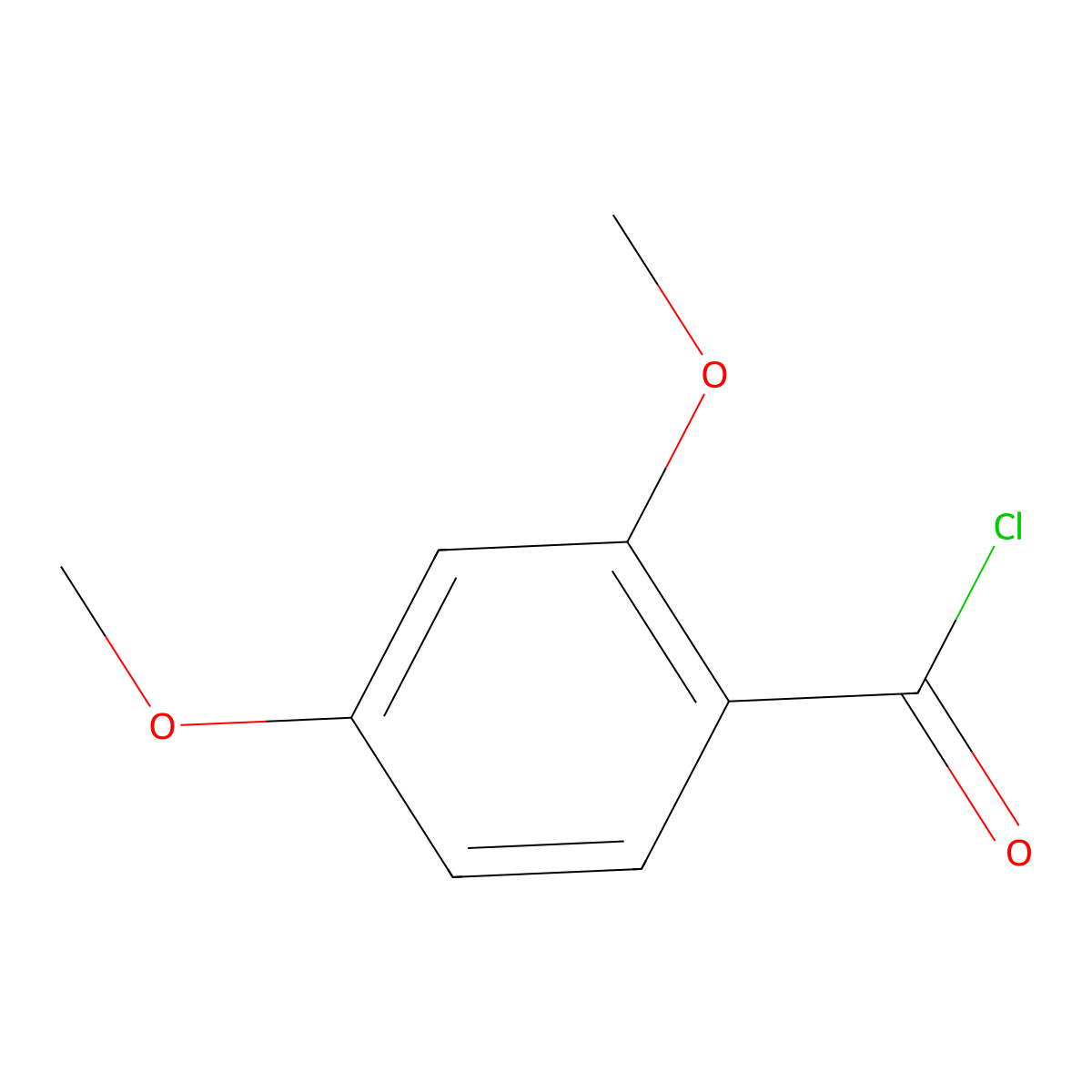 2,4-Dimethoxybenzoyl chloride molecular structure, CAS 39828-35-8