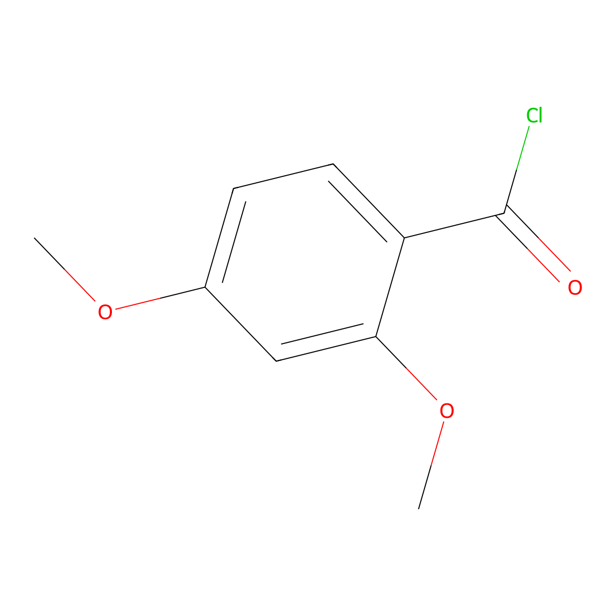 2,4-Dimethoxybenzoyl chloride molecular structure, CAS 39828-35-8