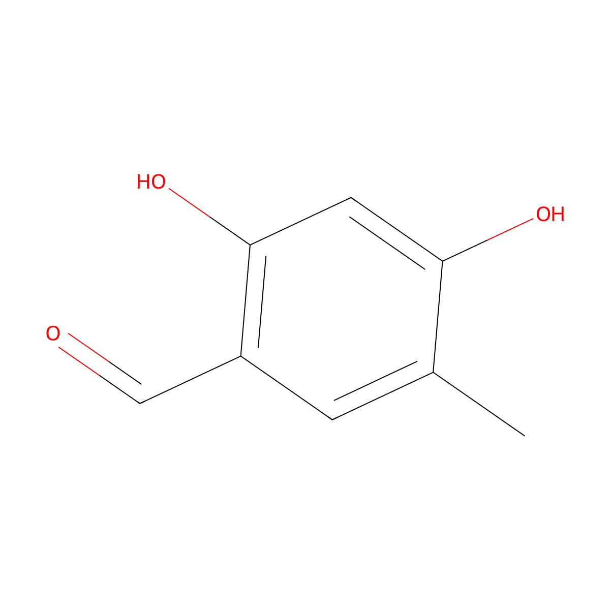 2,4-Dihydroxy-5-methylbenzaldehyde molecular structure, CAS 39828-37-0