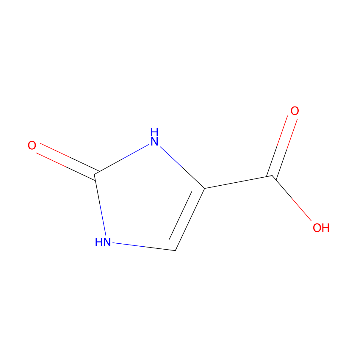 2-Oxo-2,3-dihydro-1H-imidazole-4-carboxylic acid molecular structure, CAS 39828-47-2