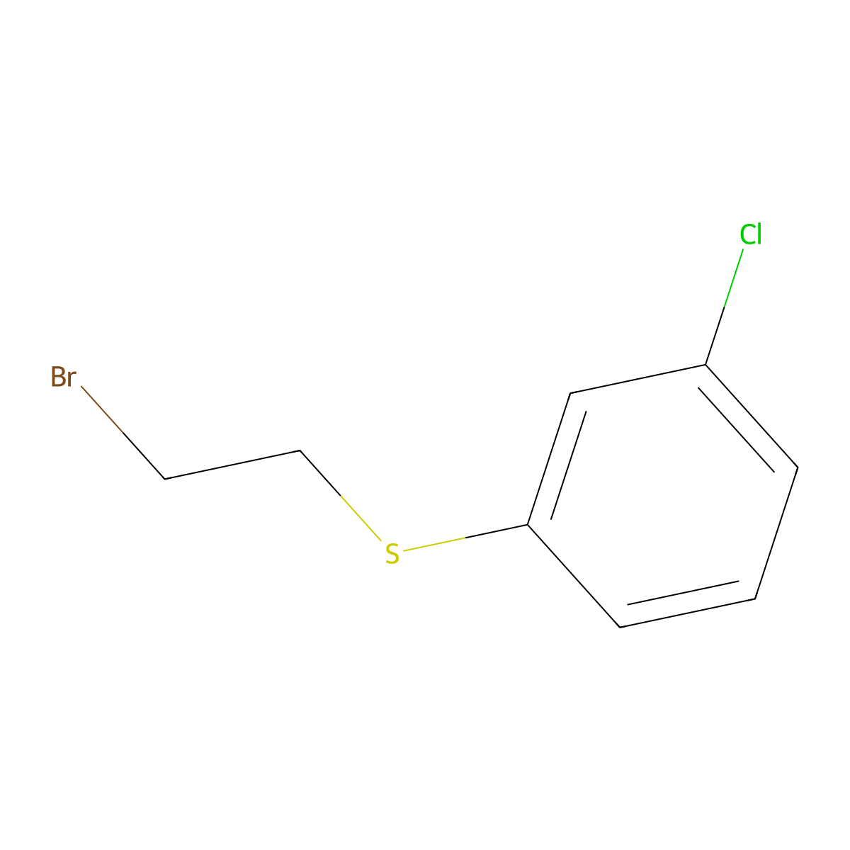 1-[(2-Bromoethyl)sulfanyl]-3-chlorobenzene molecular structure, CAS 3983-71-9