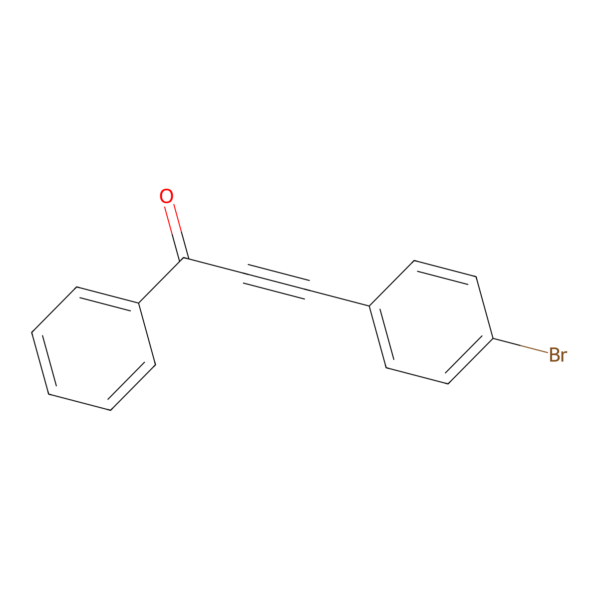 2-Propyn-1-one, 3-(4-bromophenyl)-1-phenyl- molecular structure, CAS 39833-48-2