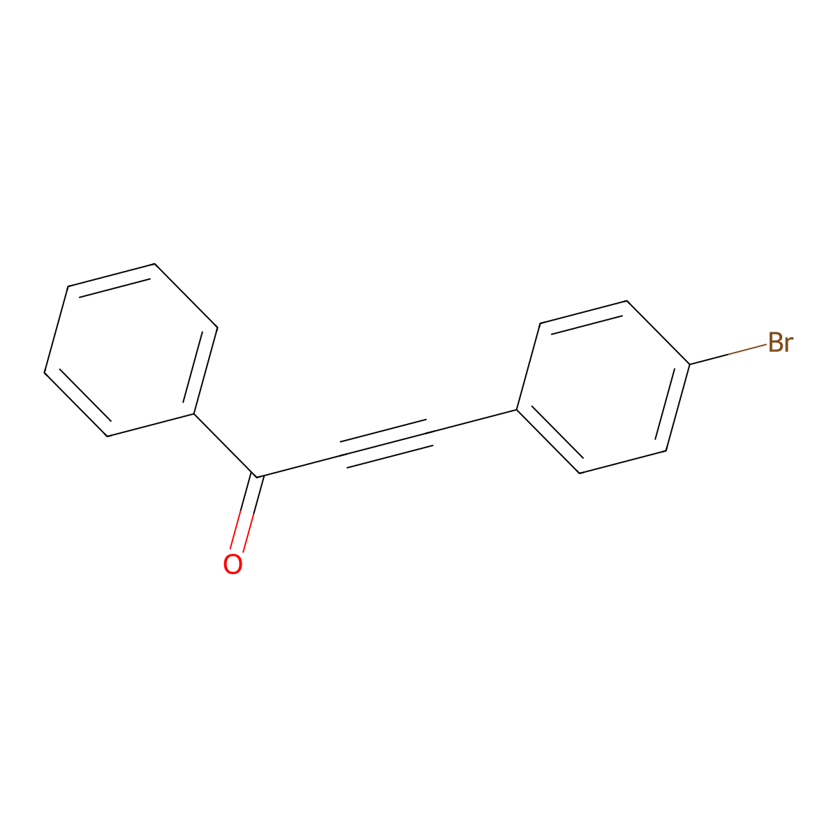 2-Propyn-1-one, 3-(4-bromophenyl)-1-phenyl- molecular structure, CAS 39833-48-2