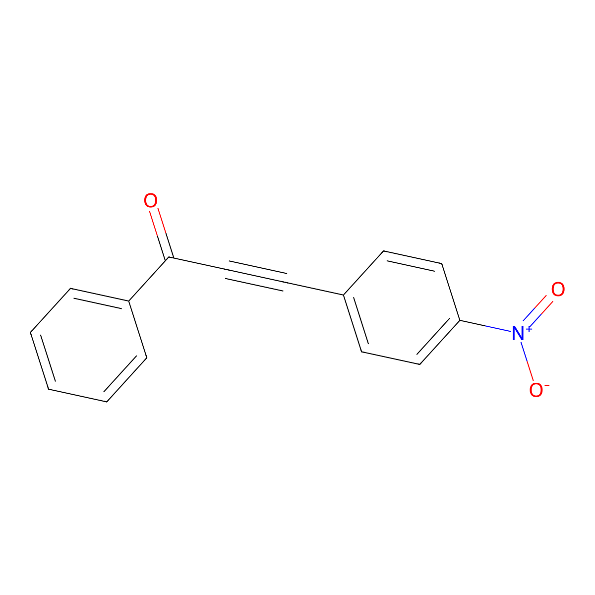 3-(4-Nitrophenyl)-1-phenylprop-2-yn-1-one molecular structure, CAS 39833-49-3