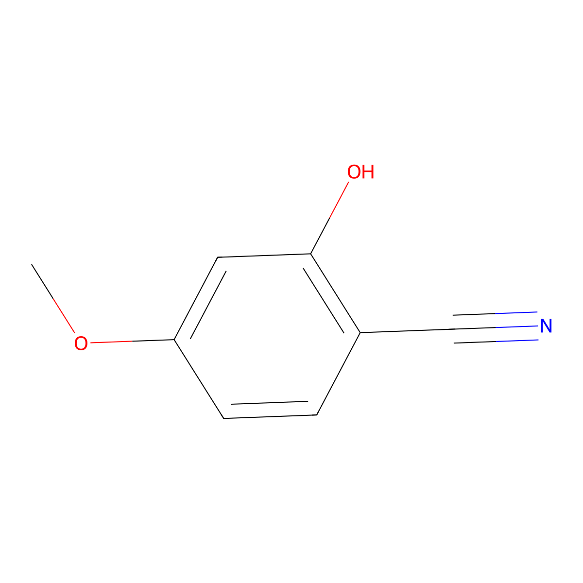 2-Hydroxy-4-methoxybenzonitrile molecular structure, CAS 39835-11-5