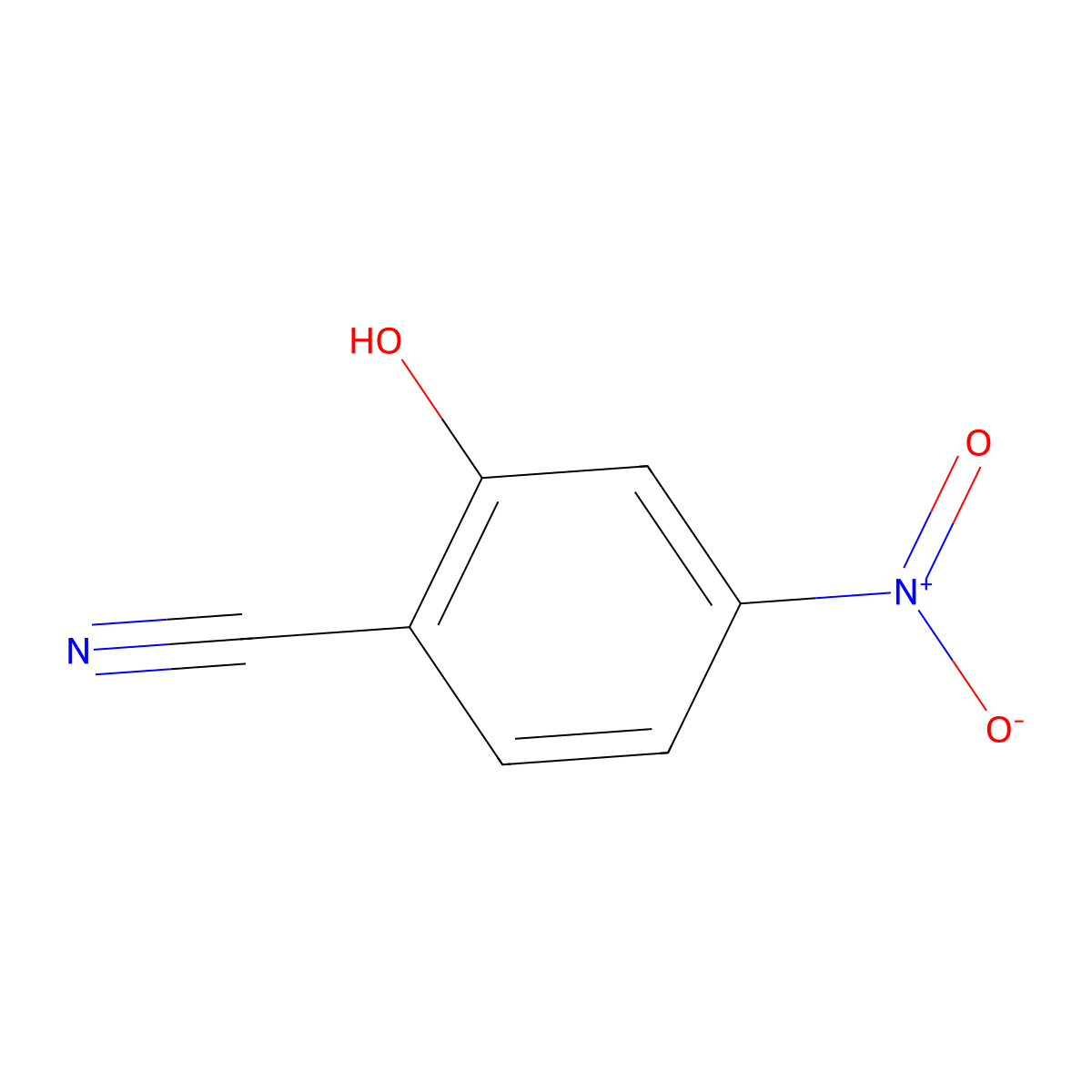 2-Hydroxy-4-nitrobenzonitrile molecular structure, CAS 39835-14-8