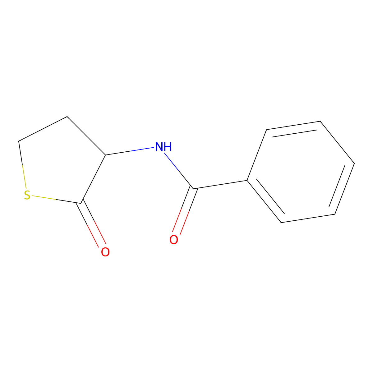 N-(2-oxotetrahydrothiophen-3-yl)benzamide molecular structure, CAS 39837-09-7