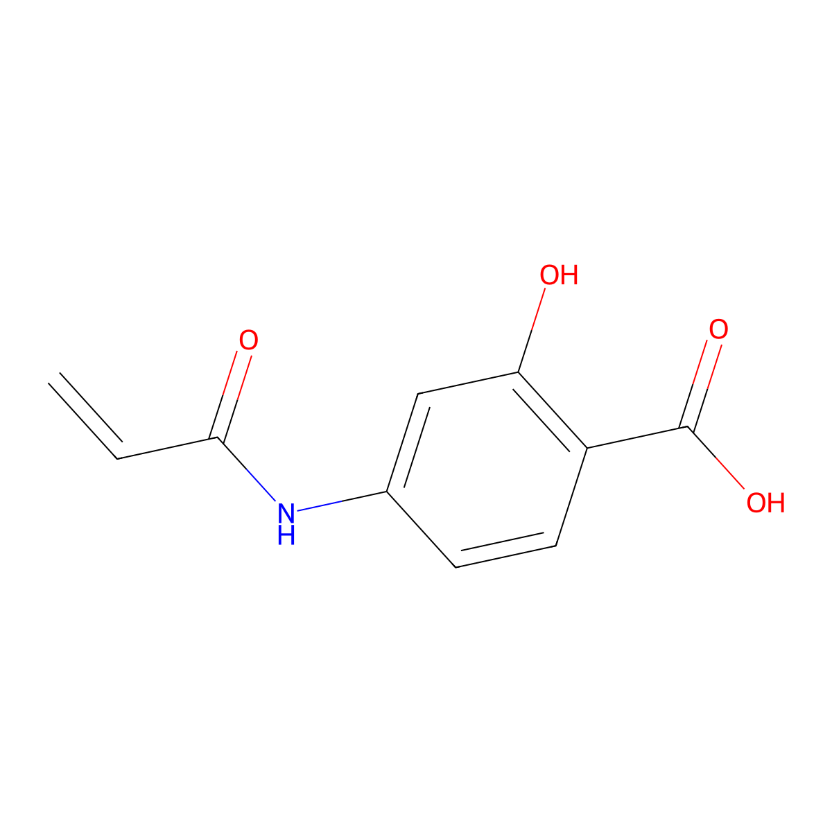 Poly(N-acryloyl-4-aminosalicylic acid) molecular structure, CAS 39839-48-0