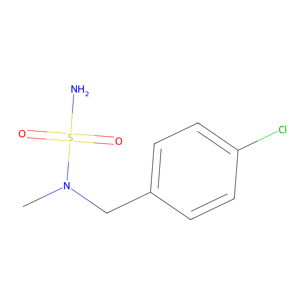 N-(4-Chlorobenzyl)-N-methylsulfamide molecular structure, CAS 3984-17-6