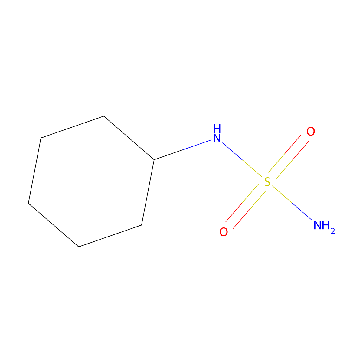 N-cyclohexylsulfamide molecular structure, CAS 3984-18-7