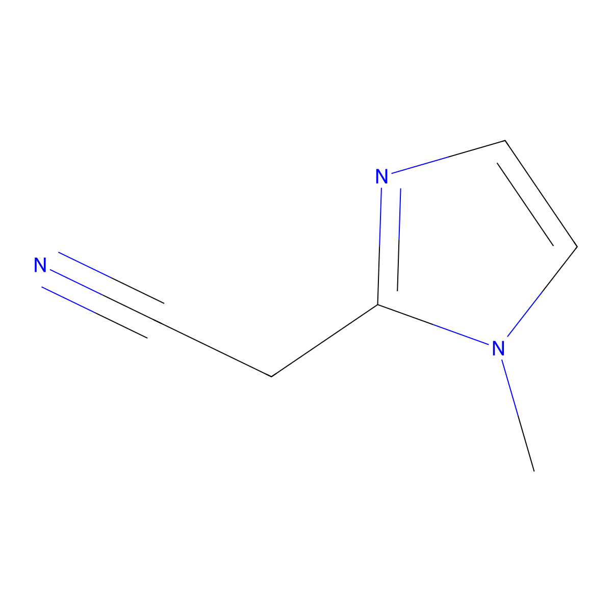 (1-Methyl-1H-imidazol-2-yl)acetonitrile molecular structure, CAS 3984-53-0