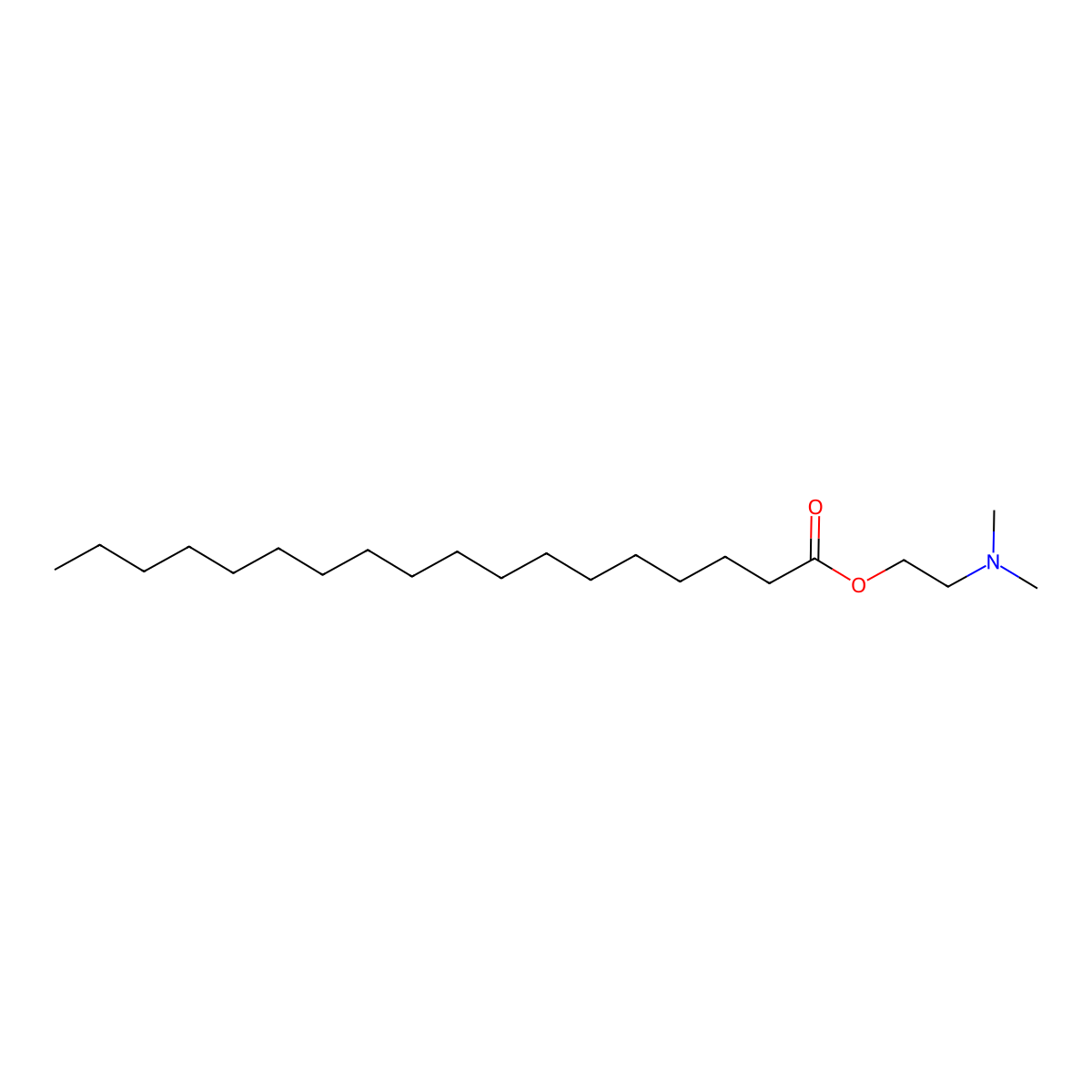Dimethylaminoethyl stearate molecular structure, CAS 39840-30-7
