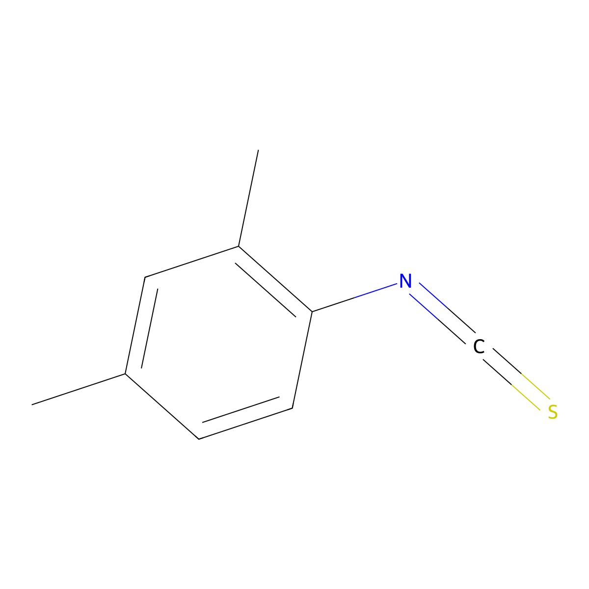 1-Isothiocyanato-2,4-dimethylbenzene molecular structure, CAS 39842-01-8