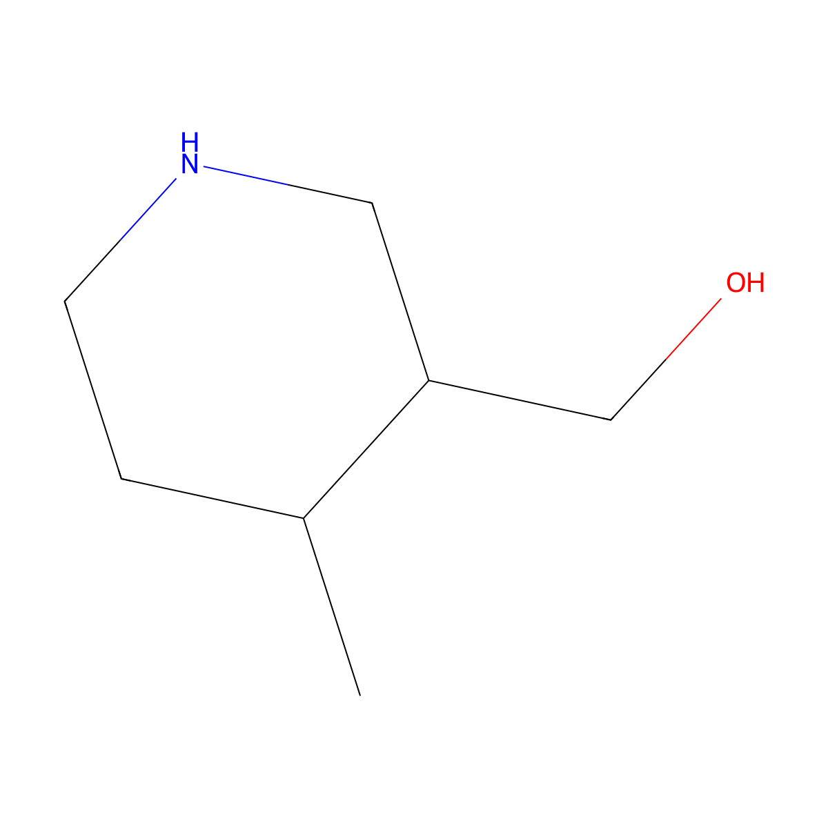 (4-Methylpiperidin-3-yl)methanol molecular structure, CAS 39844-73-0