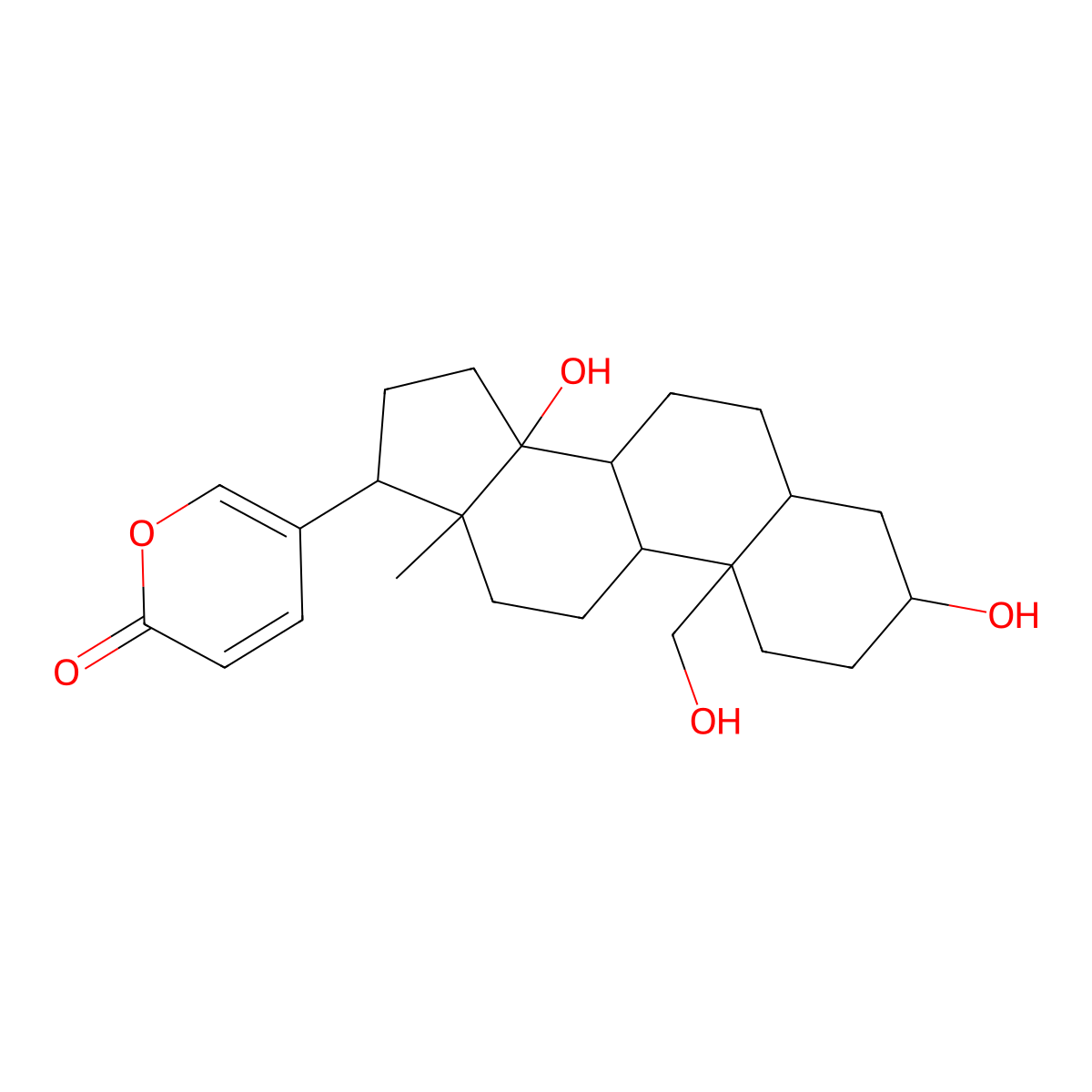 19-Hydroxybufalin molecular structure, CAS 39844-86-5