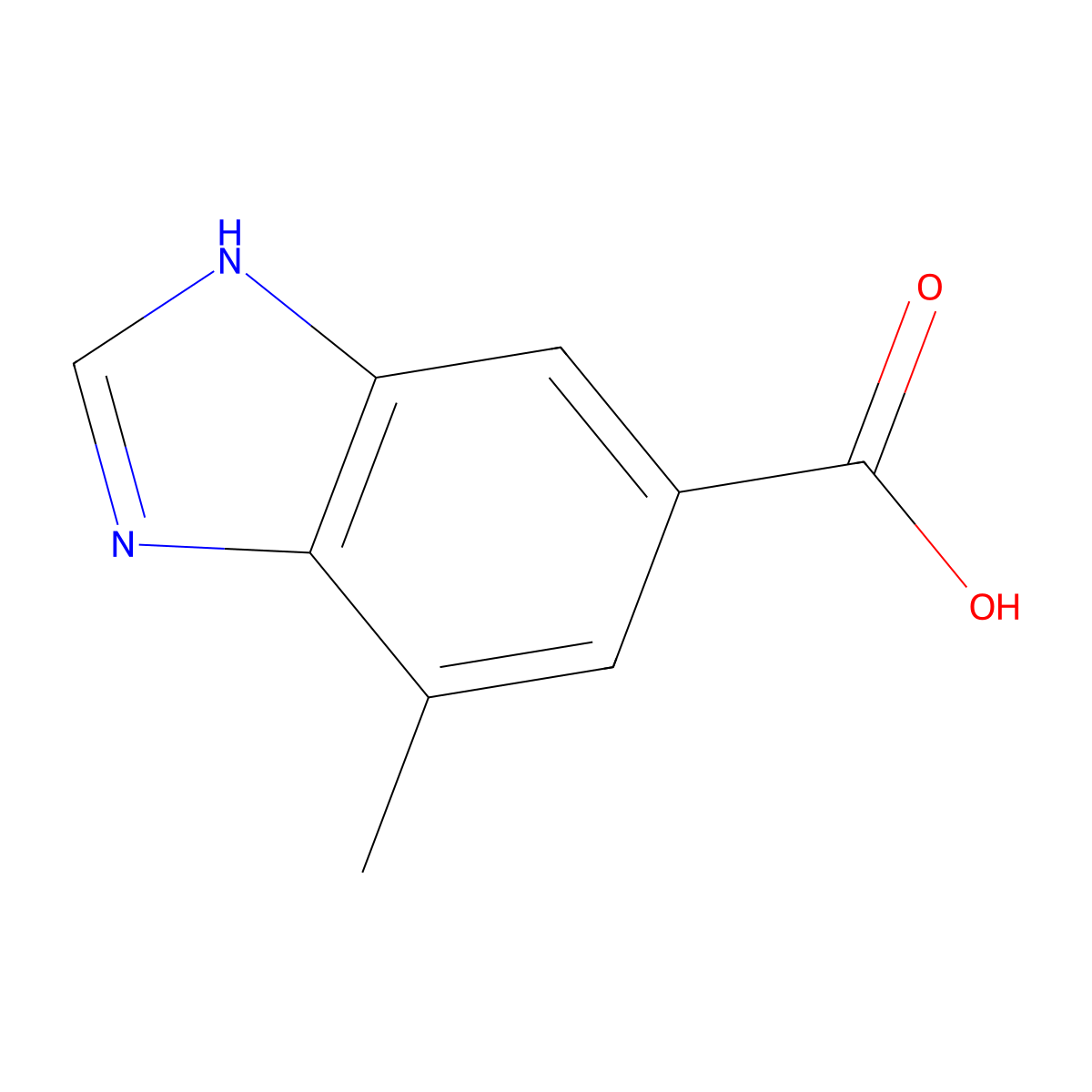 4-Methyl-1H-benzo[d]imidazole-6-carboxylic acid molecular structure, CAS 398452-96-5