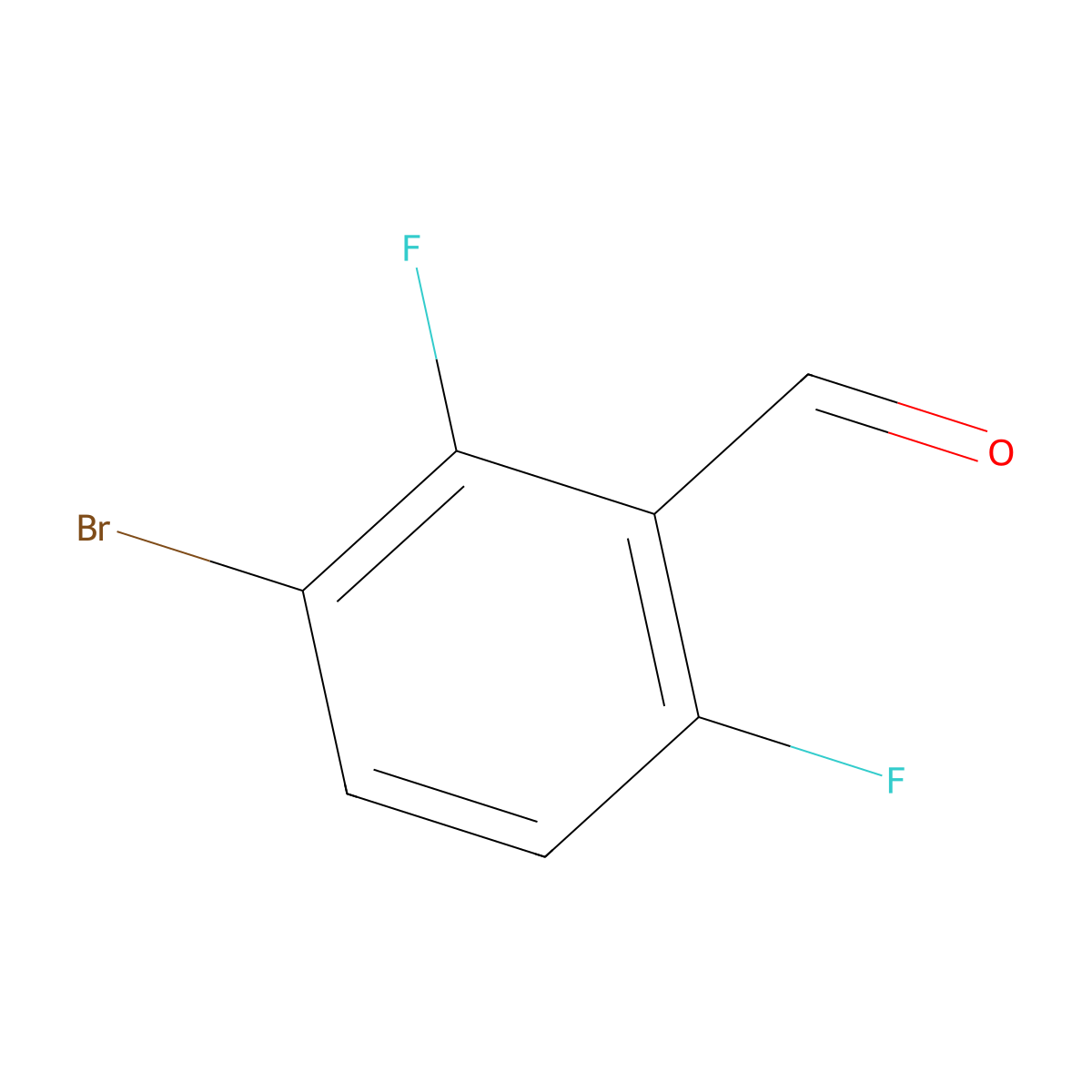 3-Bromo-2,6-difluorobenzaldehyde molecular structure, CAS 398456-82-1