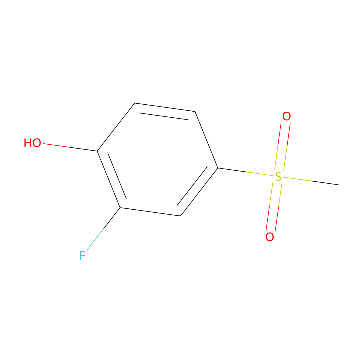 2-Fluoro-4-methylsulfonylphenol molecular structure, CAS 398456-87-6