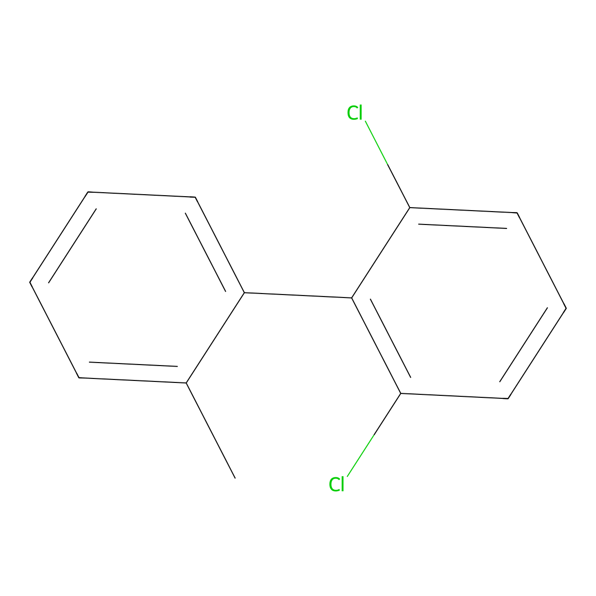 2,6-Dichloro-2'-methyl-1,1'-biphenyl molecular structure, CAS 398470-02-5
