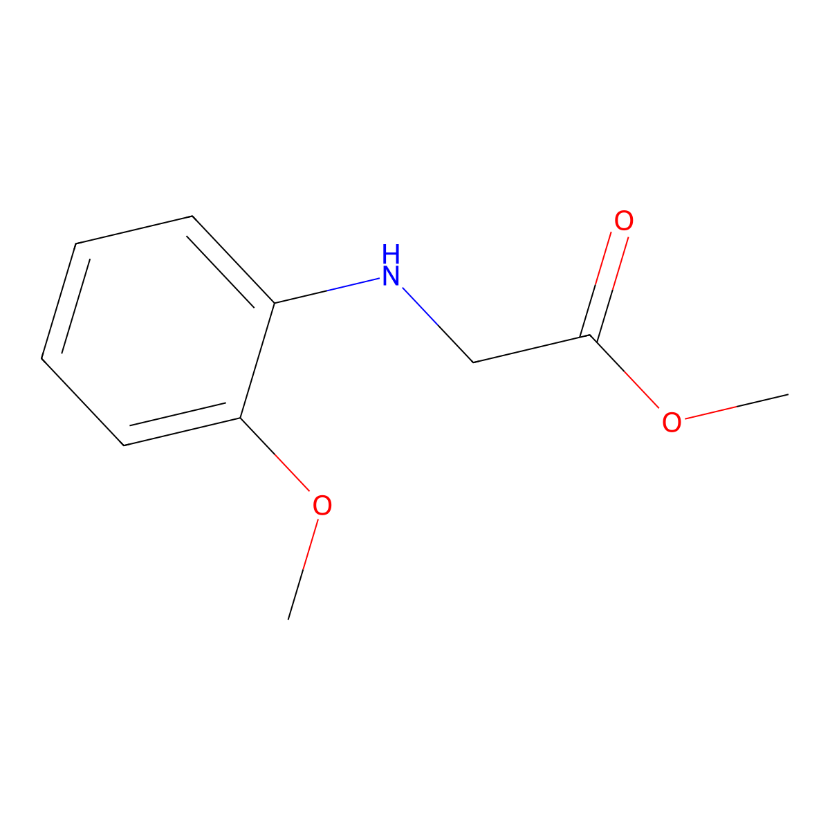 Methyl 2-[(2-methoxyphenyl)amino]acetate molecular structure, CAS 398470-49-0