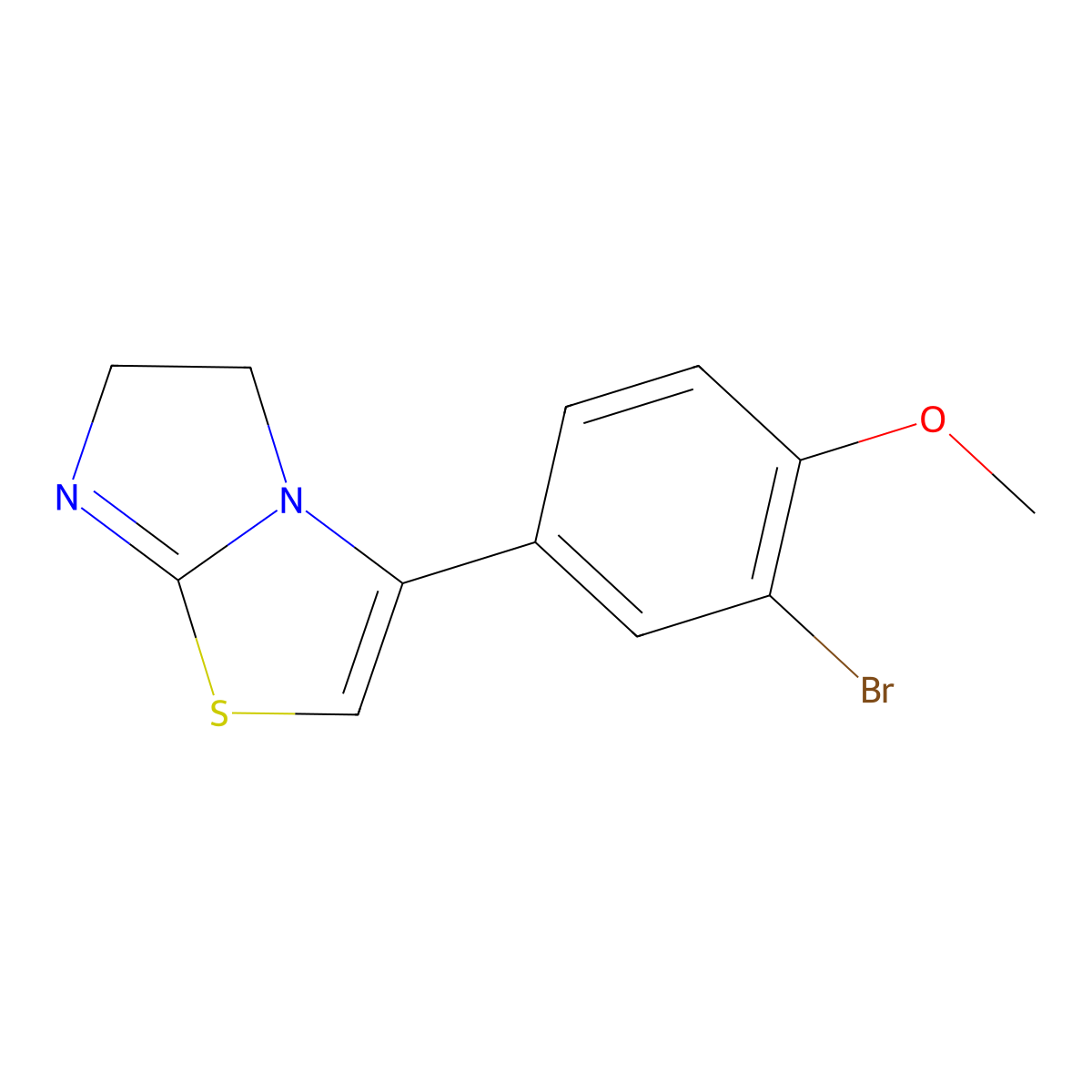 3-(3-Bromo-4-methoxyphenyl)-5,6-dihydroimidazo[2,1-b][1,3]thiazole molecular structure, CAS 398471-32-4