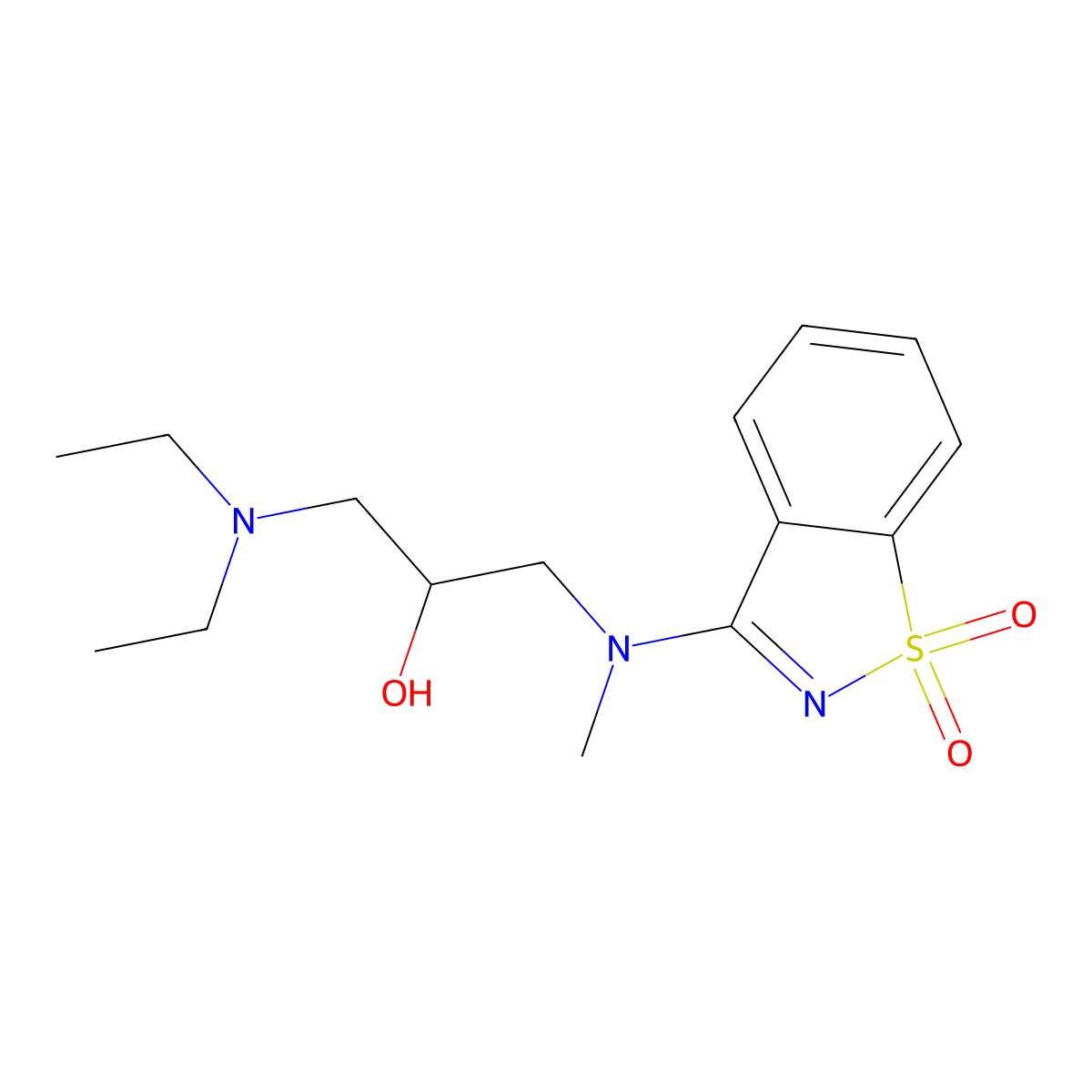 1-(Diethylamino)-3-[(1,1-dioxido-1,2-benzothiazol-3-yl)(methyl)amino]propan-2-ol molecular structure, CAS 398472-11-2