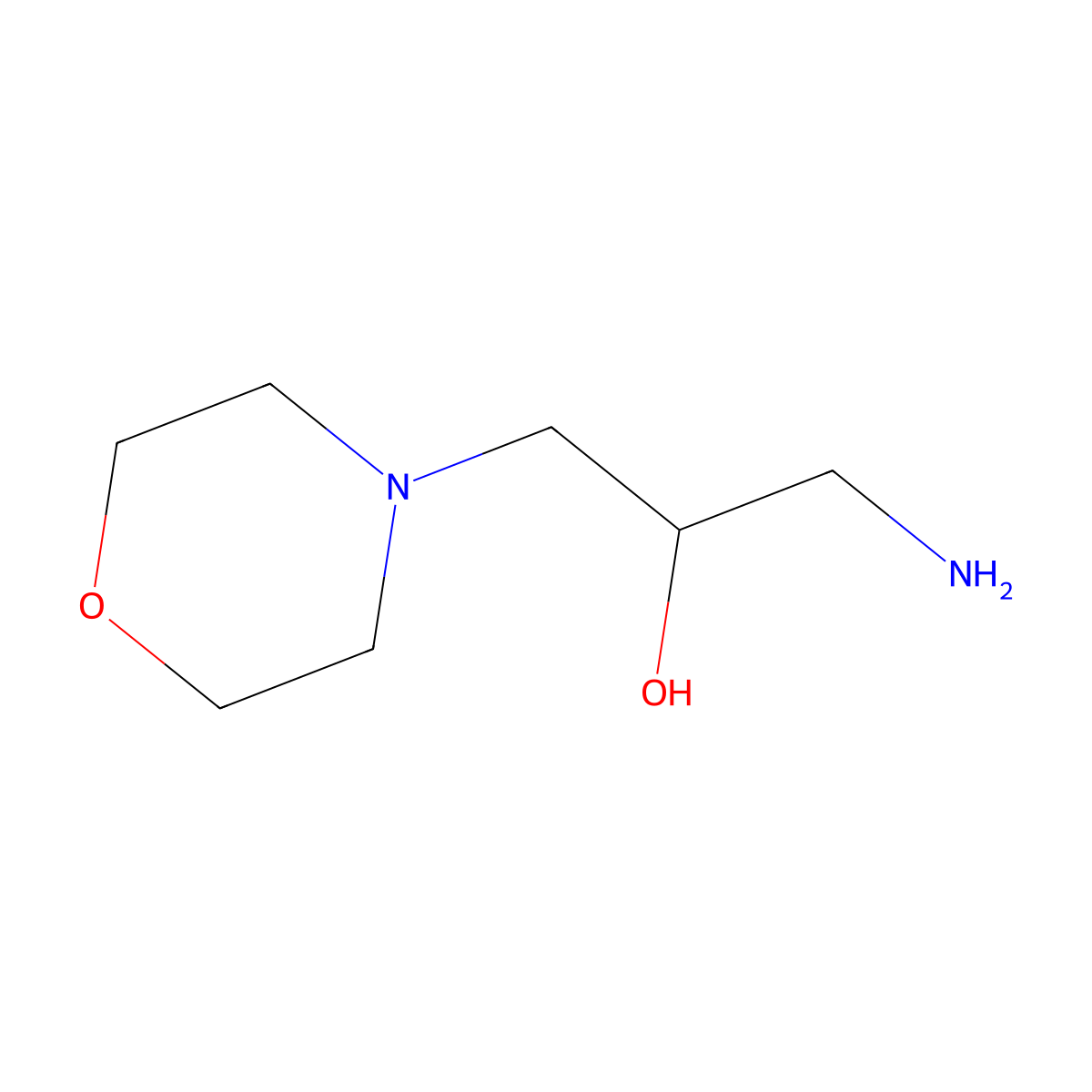 1-Amino-3-(morpholin-4-yl)propan-2-ol molecular structure, CAS 39849-45-1