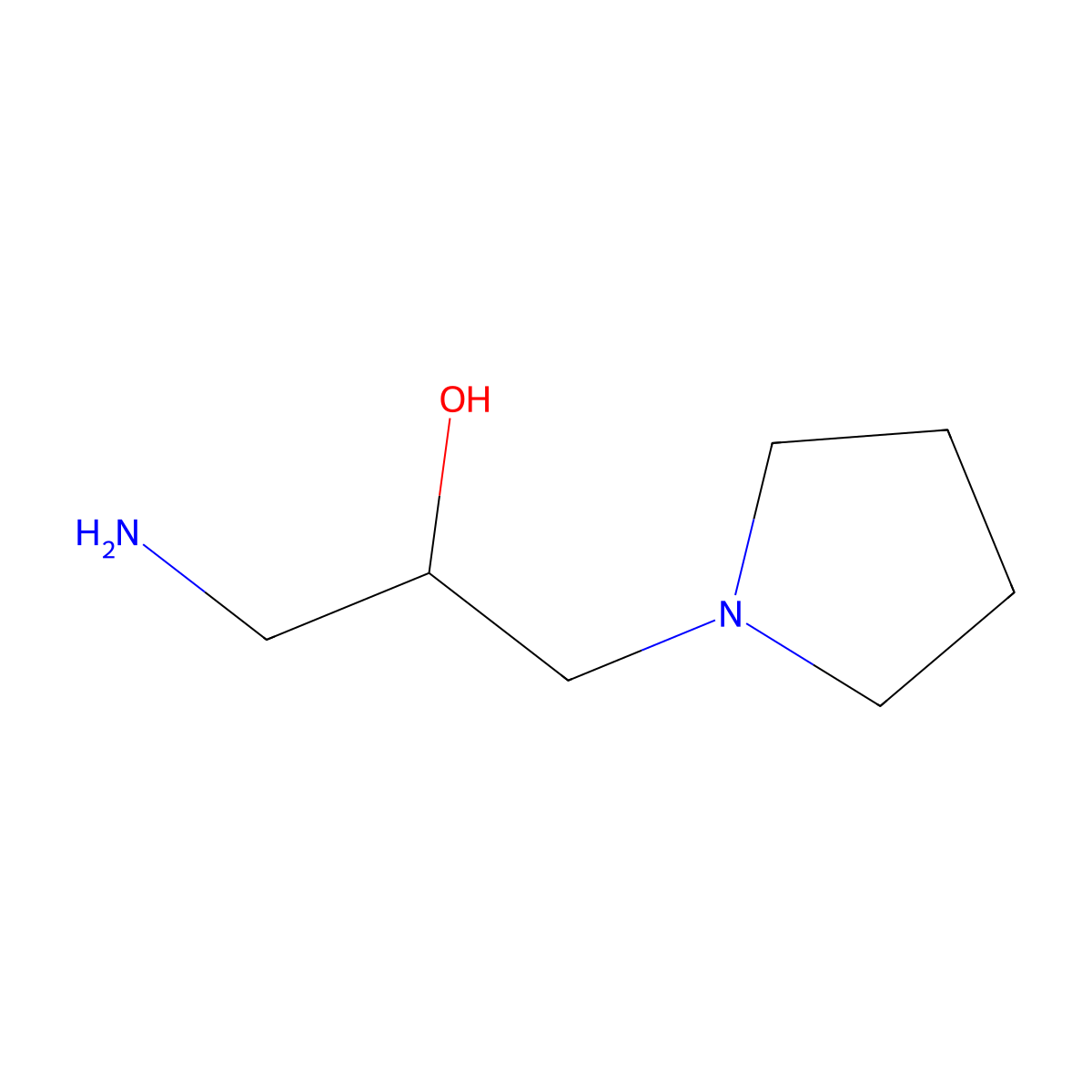 1-Amino-3-(pyrrolidin-1-yl)propan-2-ol molecular structure, CAS 39849-47-3