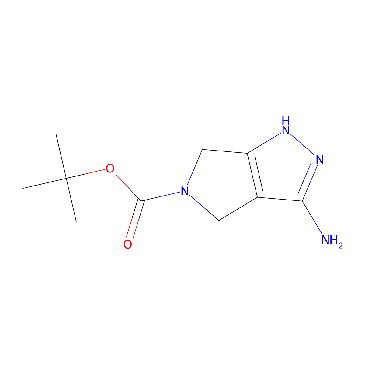 3-Amino-2,6-dihydro-pyrrolo(3,4-c)pyrazole-5(4H)-carboxylic acid 1,1-dimethylethyl ester molecular structure, CAS 398491-59-3