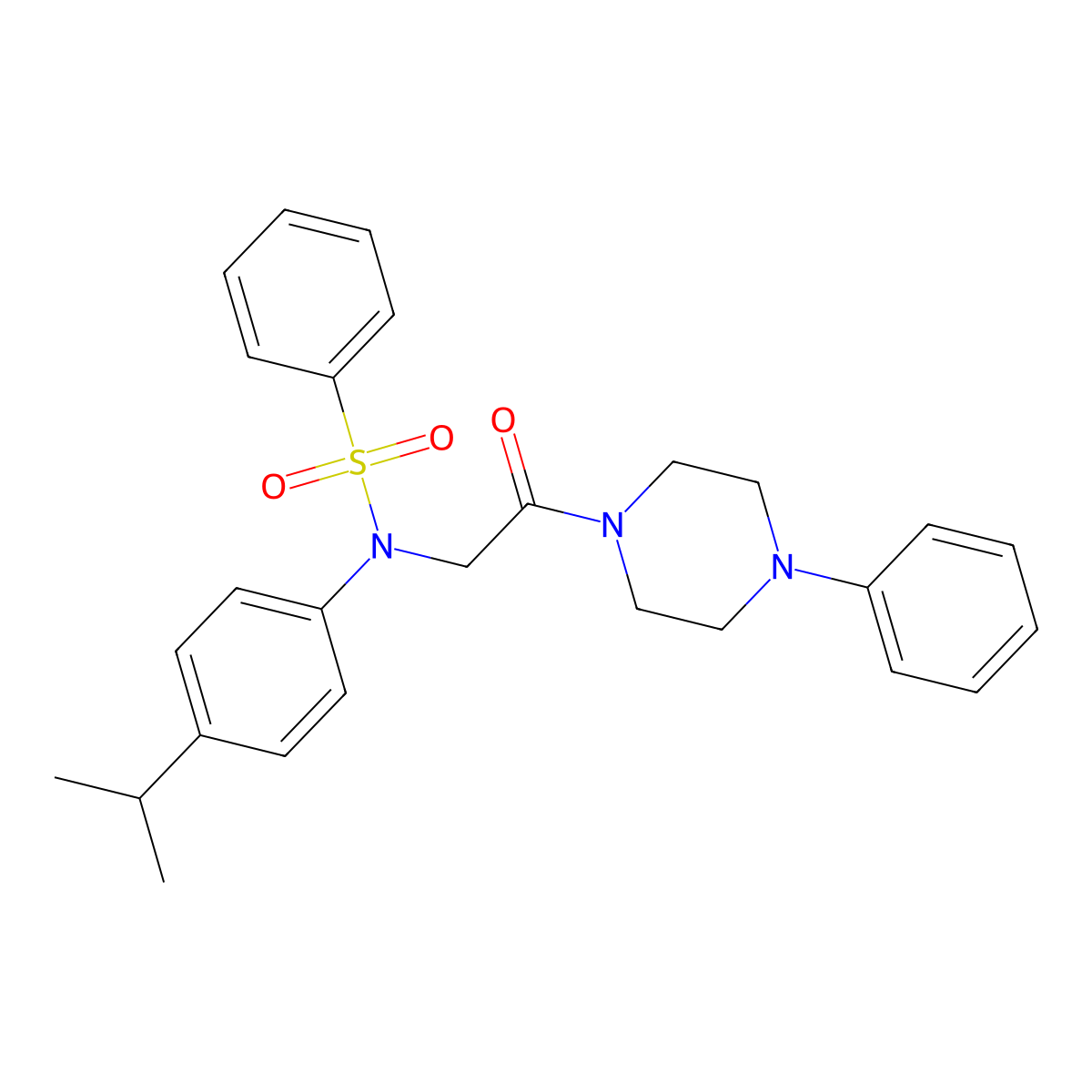 N-[2-oxo-2-(4-phenylpiperazin-1-yl)ethyl]-N-(4-propan-2-ylphenyl)benzenesulfonamide molecular structure, CAS 398520-96-2