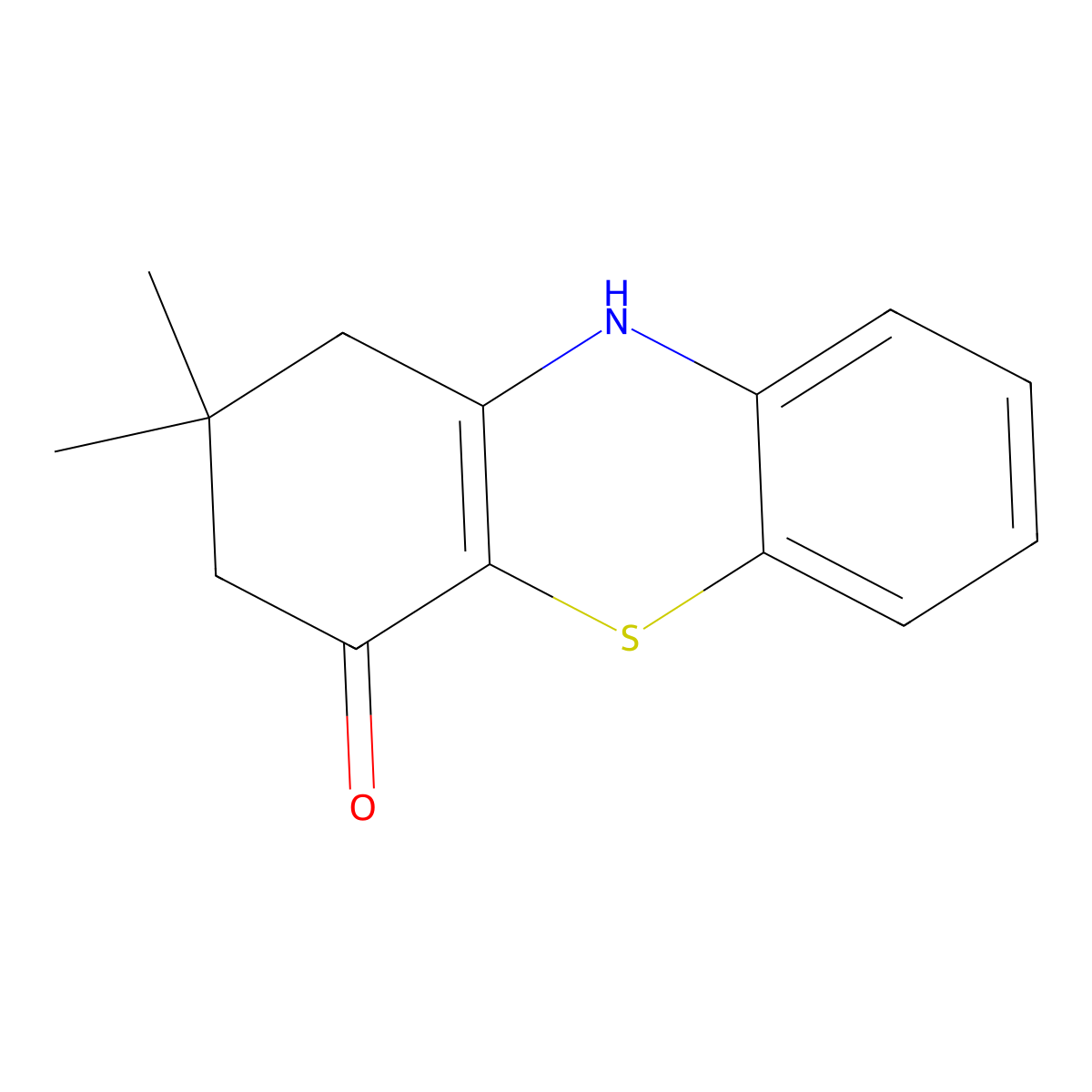2,2-Dimethyl-2,3-dihydro-1H-phenothiazin-4(10H)-one molecular structure, CAS 39853-58-2