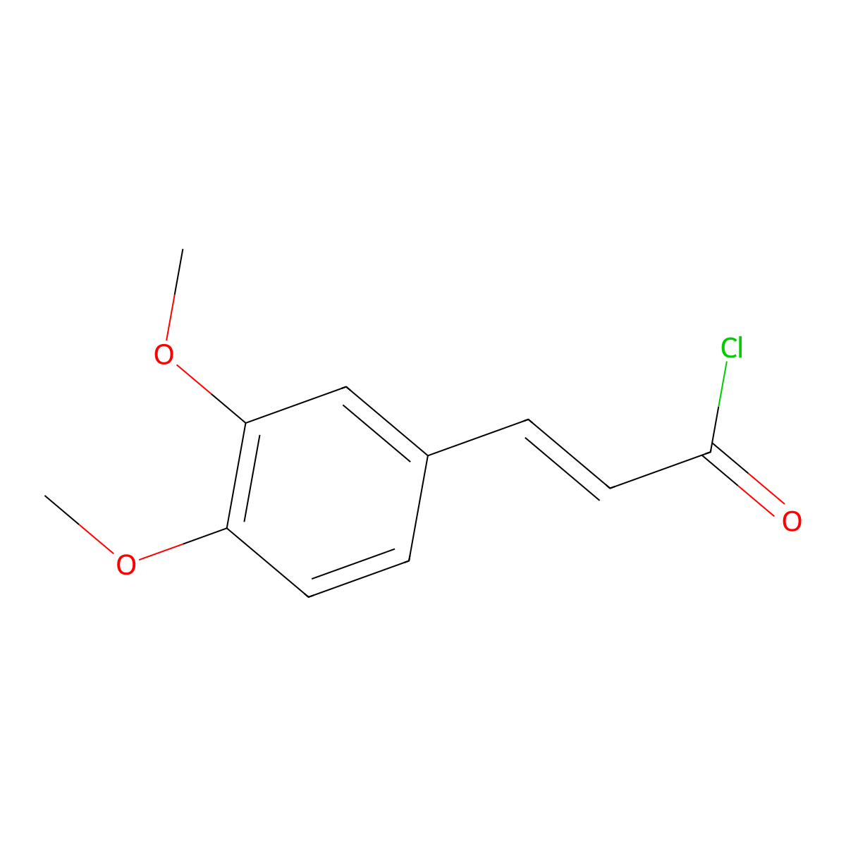 3-(3,4-Dimethoxyphenyl)prop-2-enoyl chloride molecular structure, CAS 39856-08-1