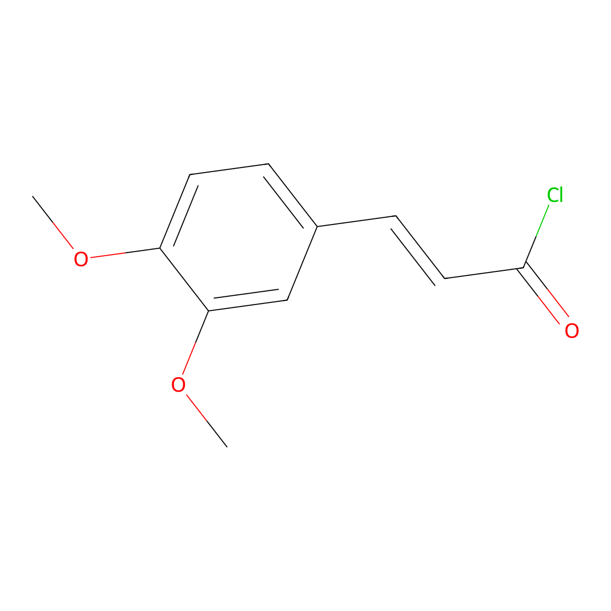 3-(3,4-Dimethoxyphenyl)prop-2-enoyl chloride molecular structure, CAS 39856-08-1