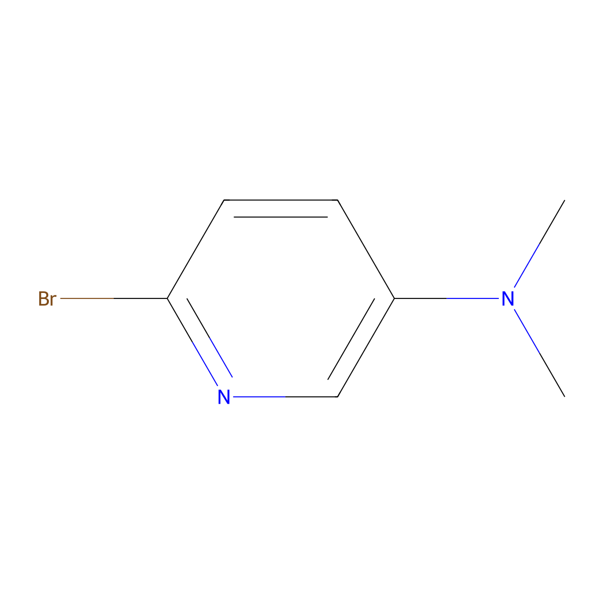 6-Bromo-N,N-dimethylpyridin-3-amine molecular structure, CAS 39856-56-9