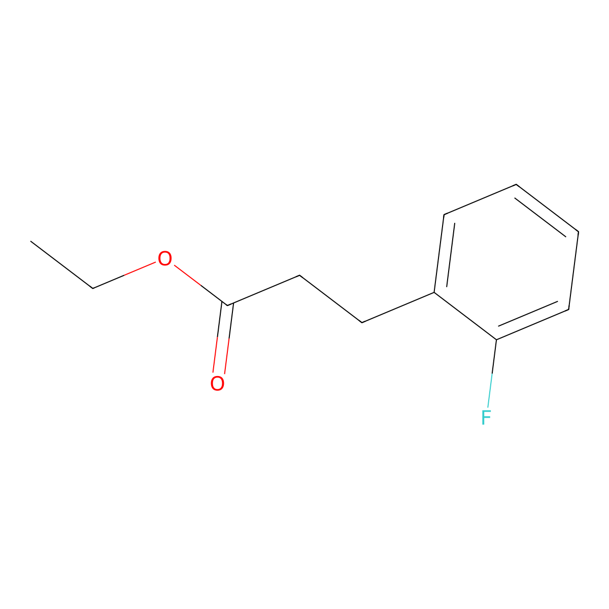 Ethyl 3-(2-fluorophenyl)propanoate molecular structure, CAS 39856-89-8