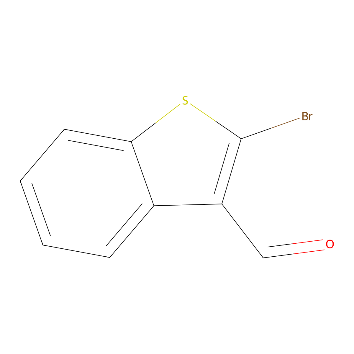 2-Bromo-1-benzothiophene-3-carbaldehyde molecular structure, CAS 39856-98-9