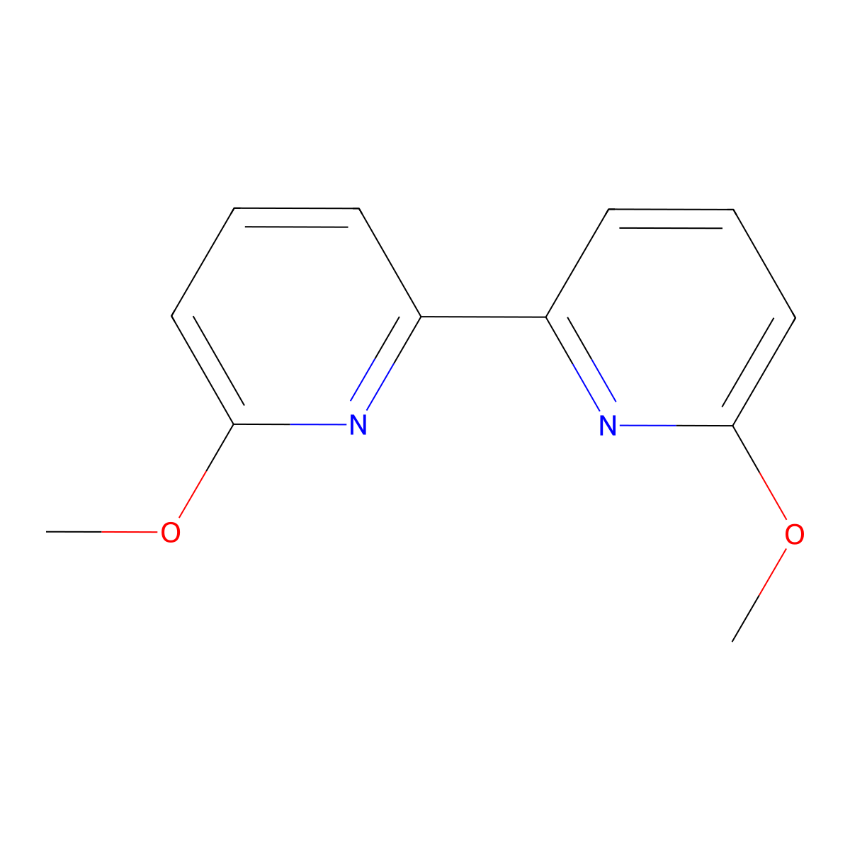 6,6'-Dimethoxy-2,2'-bipyridine molecular structure, CAS 39858-88-3