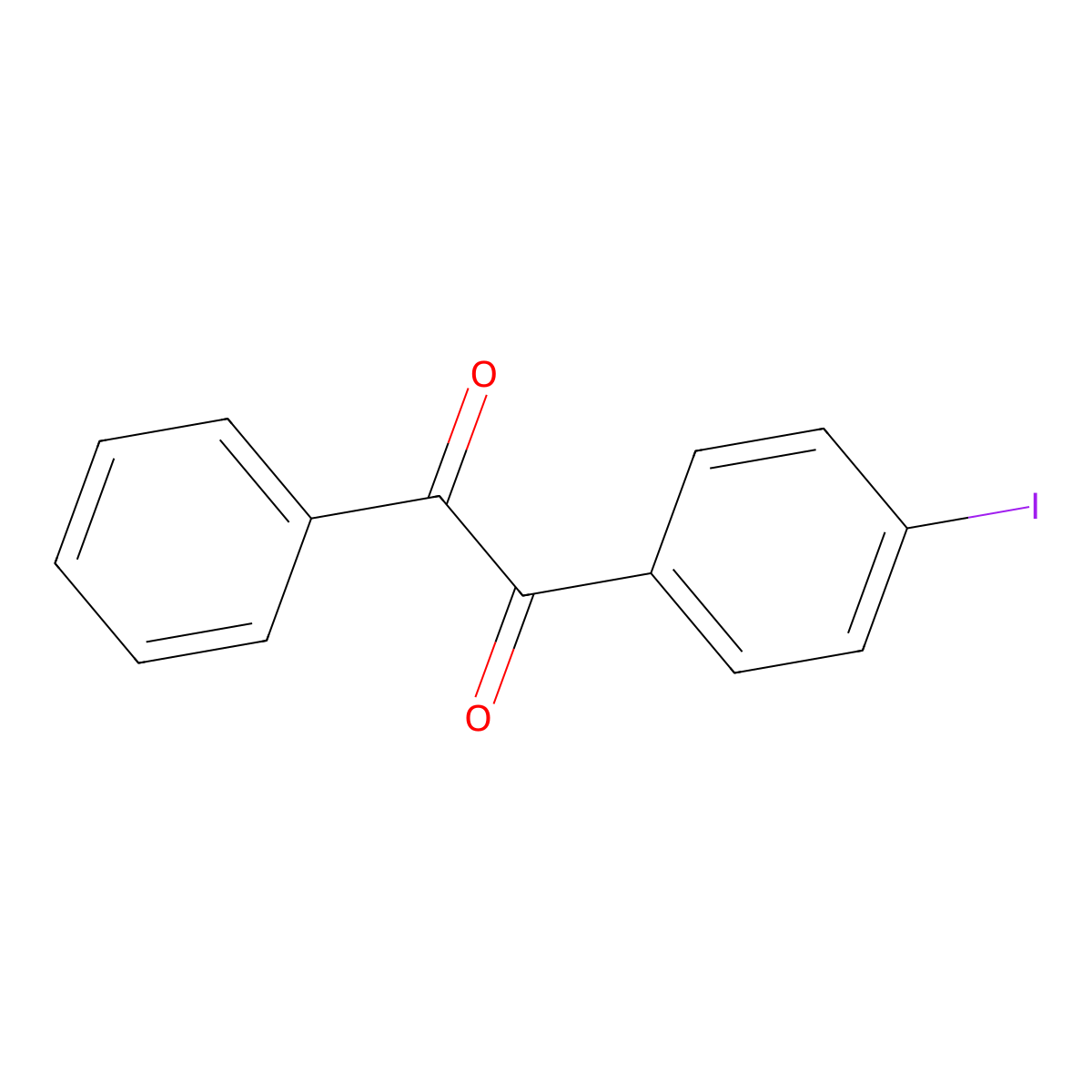 1-(4-Iodophenyl)-2-phenylethane-1,2-dione molecular structure, CAS 39859-81-9