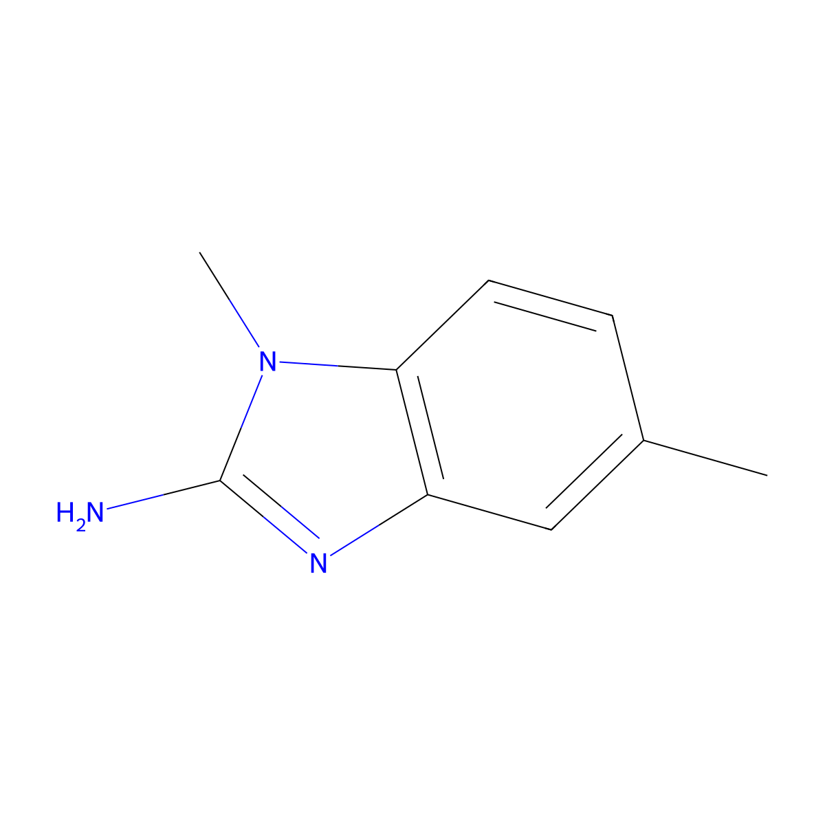 1H-Benzimidazol-2-amine, 1,5-dimethyl- molecular structure, CAS 39860-12-3