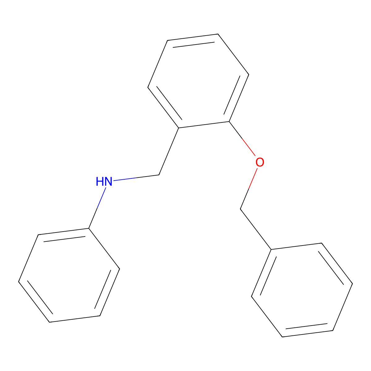 N-Phenyl-2-(phenylmethoxy)benzenemethanamine molecular structure, CAS 39860-73-6