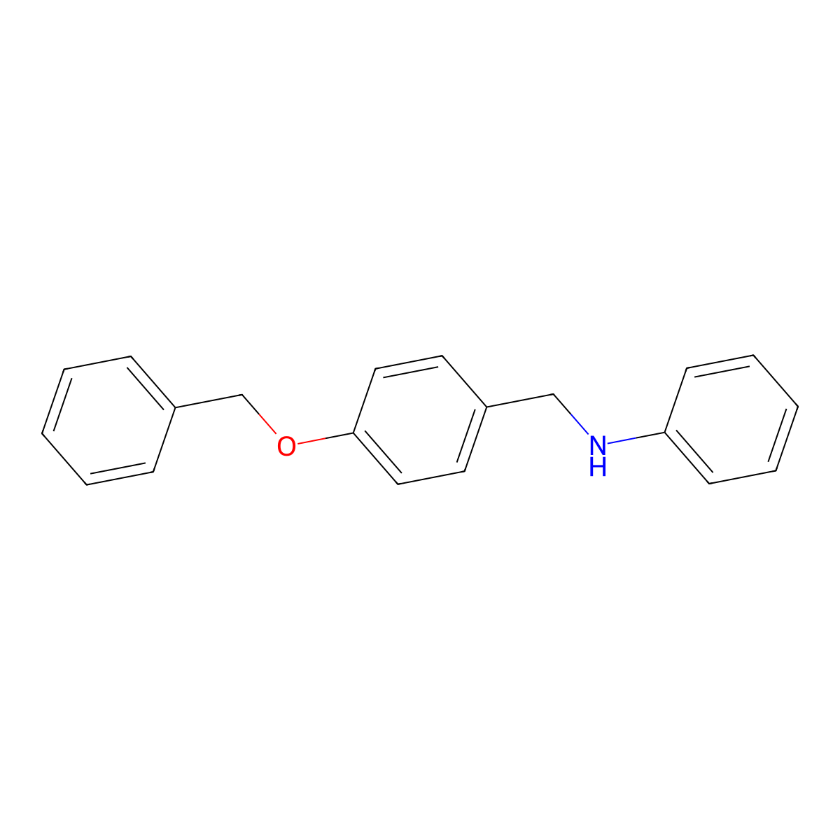N-{[4-(benzyloxy)phenyl]methyl}aniline molecular structure, CAS 39860-75-8