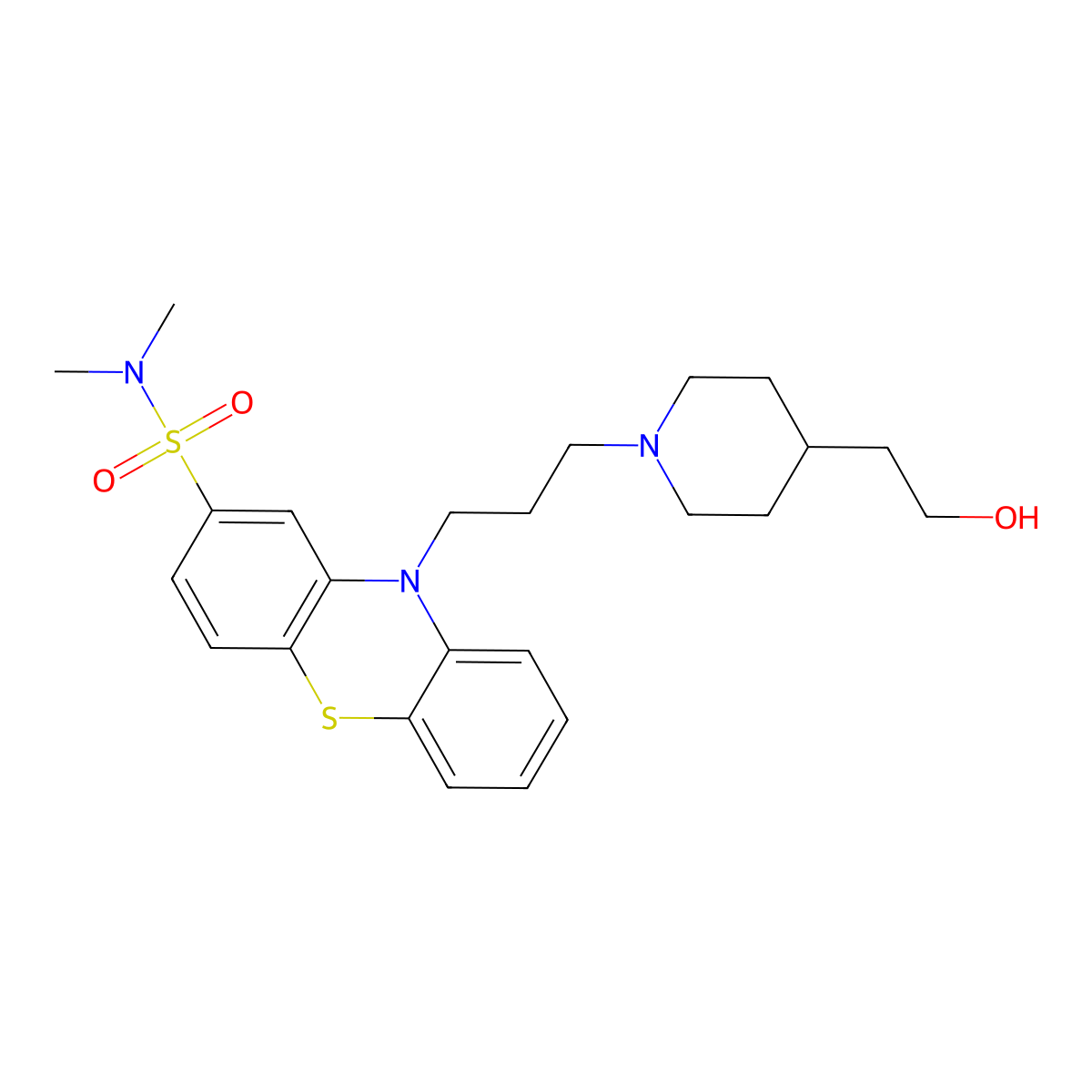 Pipotiazine molecular structure, CAS 39860-99-6