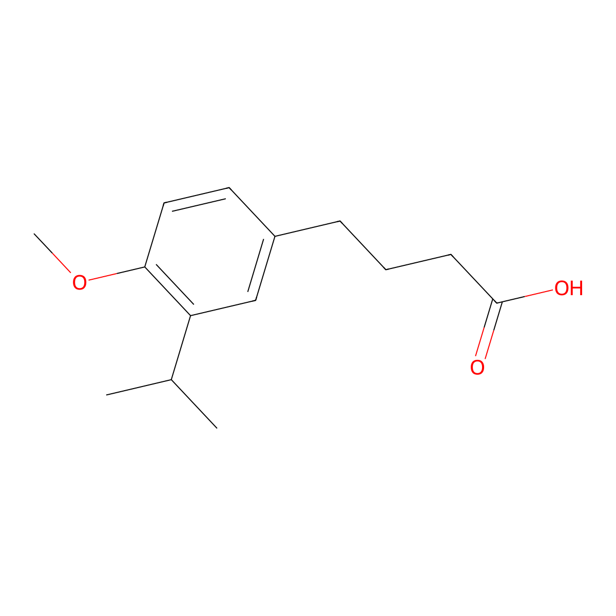 4-[4-Methoxy-3-(propan-2-yl)phenyl]butanoic acid molecular structure, CAS 39863-61-1