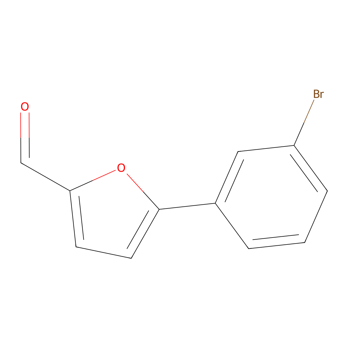 5-(3-Bromophenyl)-2-furaldehyde molecular structure, CAS 39868-10-5