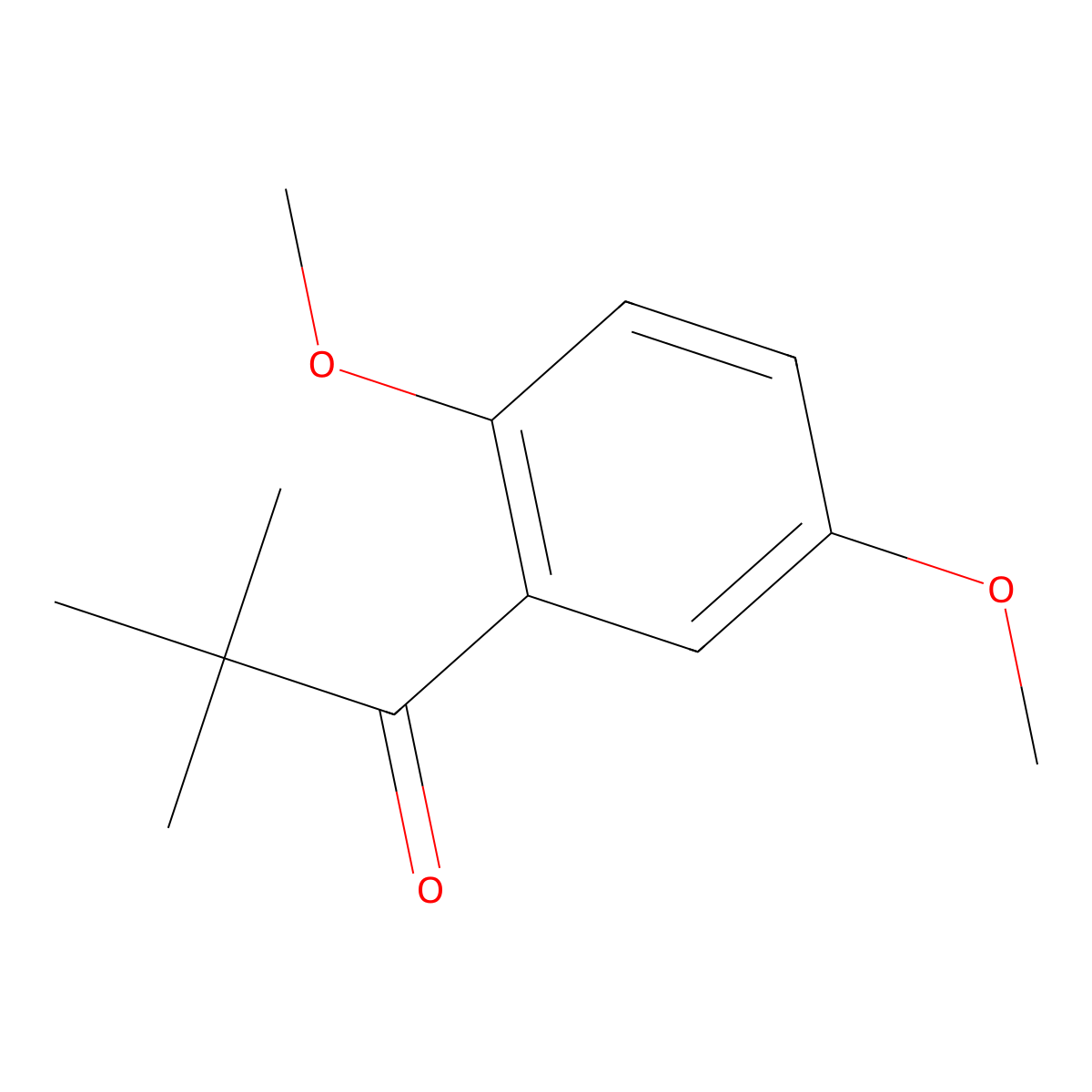 1-(2,5-Dimethoxyphenyl)-2,2-dimethylpropan-1-one molecular structure, CAS 39868-14-9