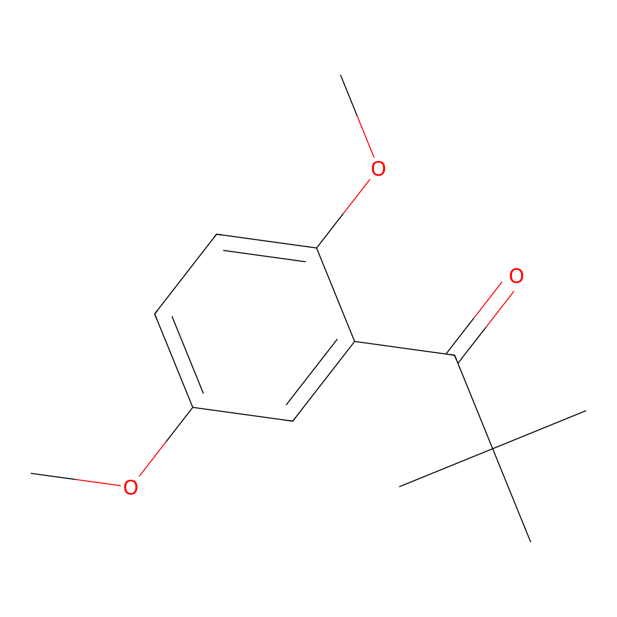 1-(2,5-Dimethoxyphenyl)-2,2-dimethylpropan-1-one molecular structure, CAS 39868-14-9