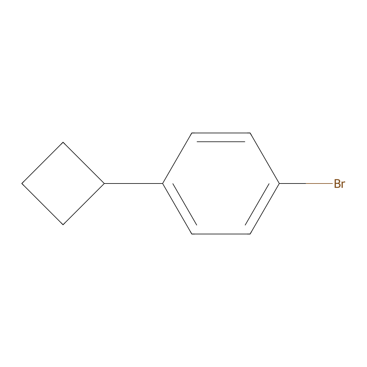 1-Bromo-4-cyclobutylbenzene molecular structure, CAS 39868-71-8